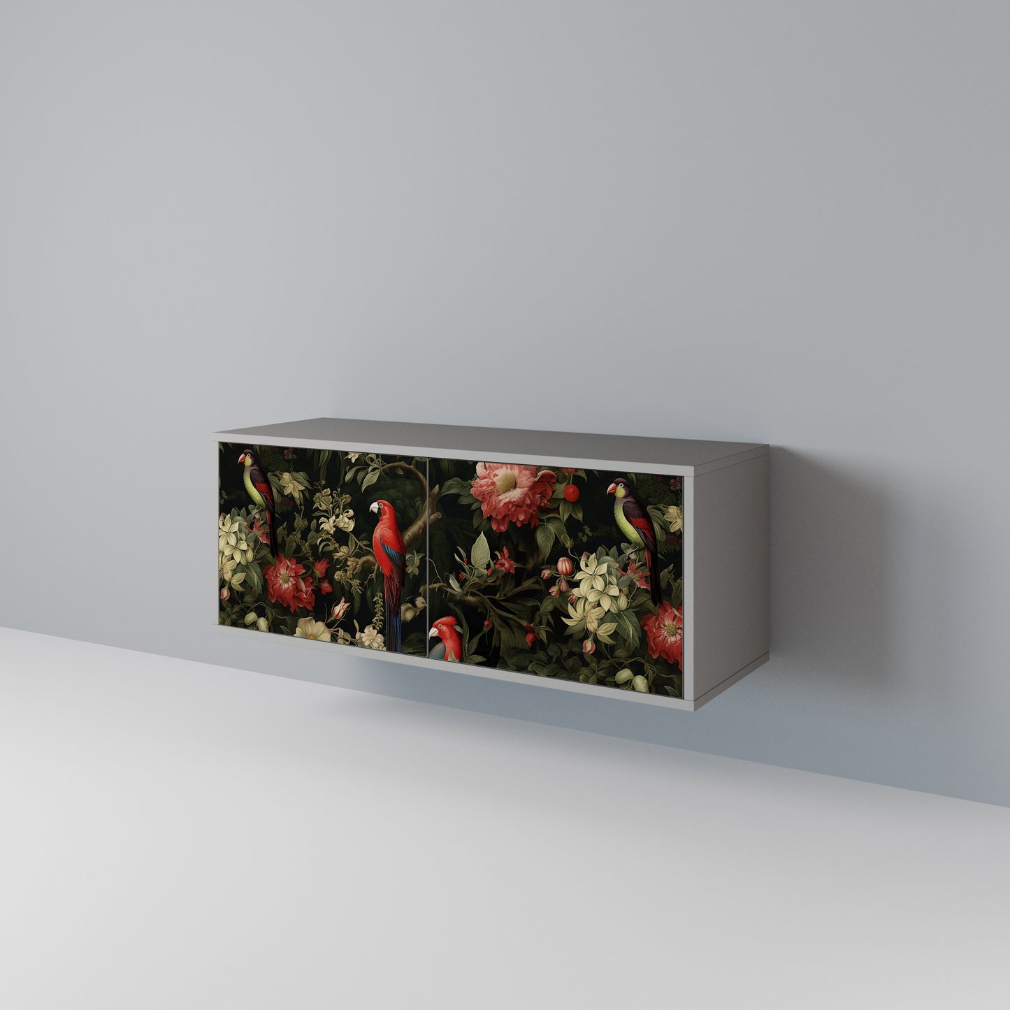 FLORAL FANTASIA Kompakt TV-bänk med 2 dörrar
