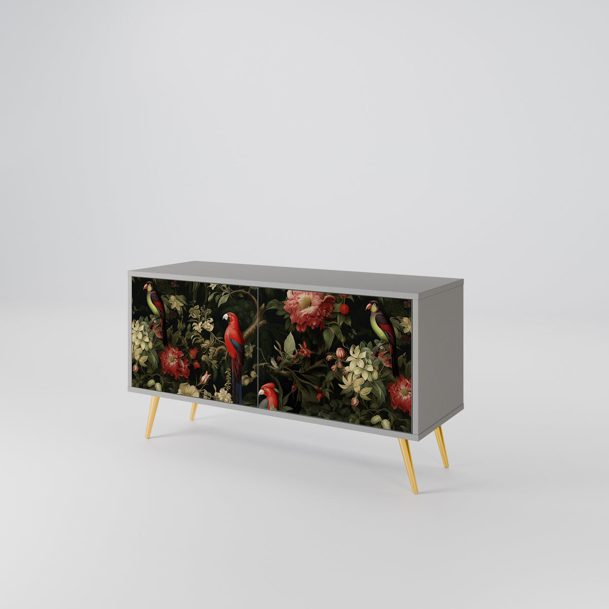 FLORAL FANTASIA Kompakt TV-bänk med 2 dörrar