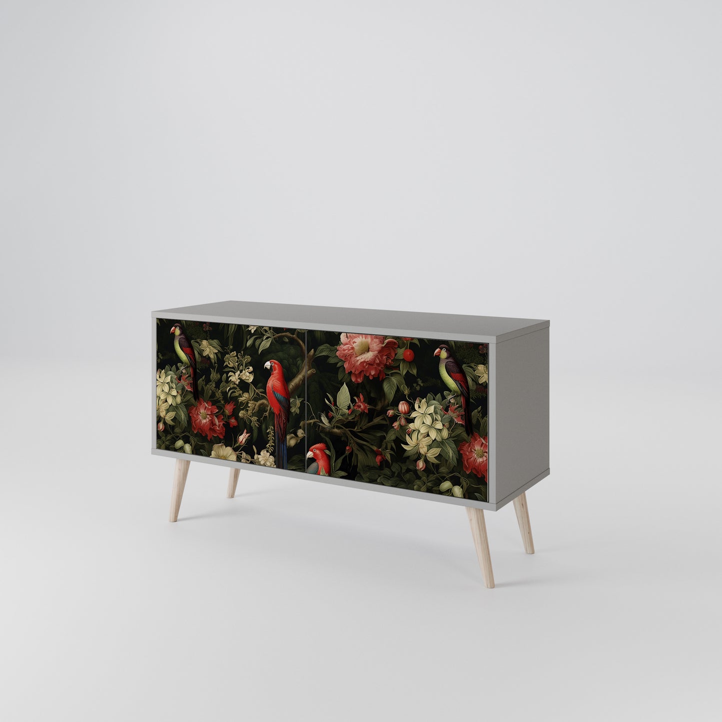 FLORAL FANTASIA Kompakt TV-bänk med 2 dörrar