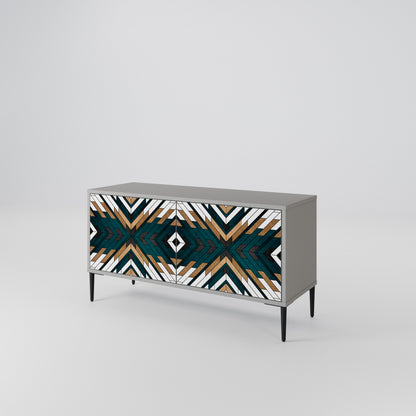 ARTISTIC GEOMETRY Kompakt TV-bänk med 2 dörrar