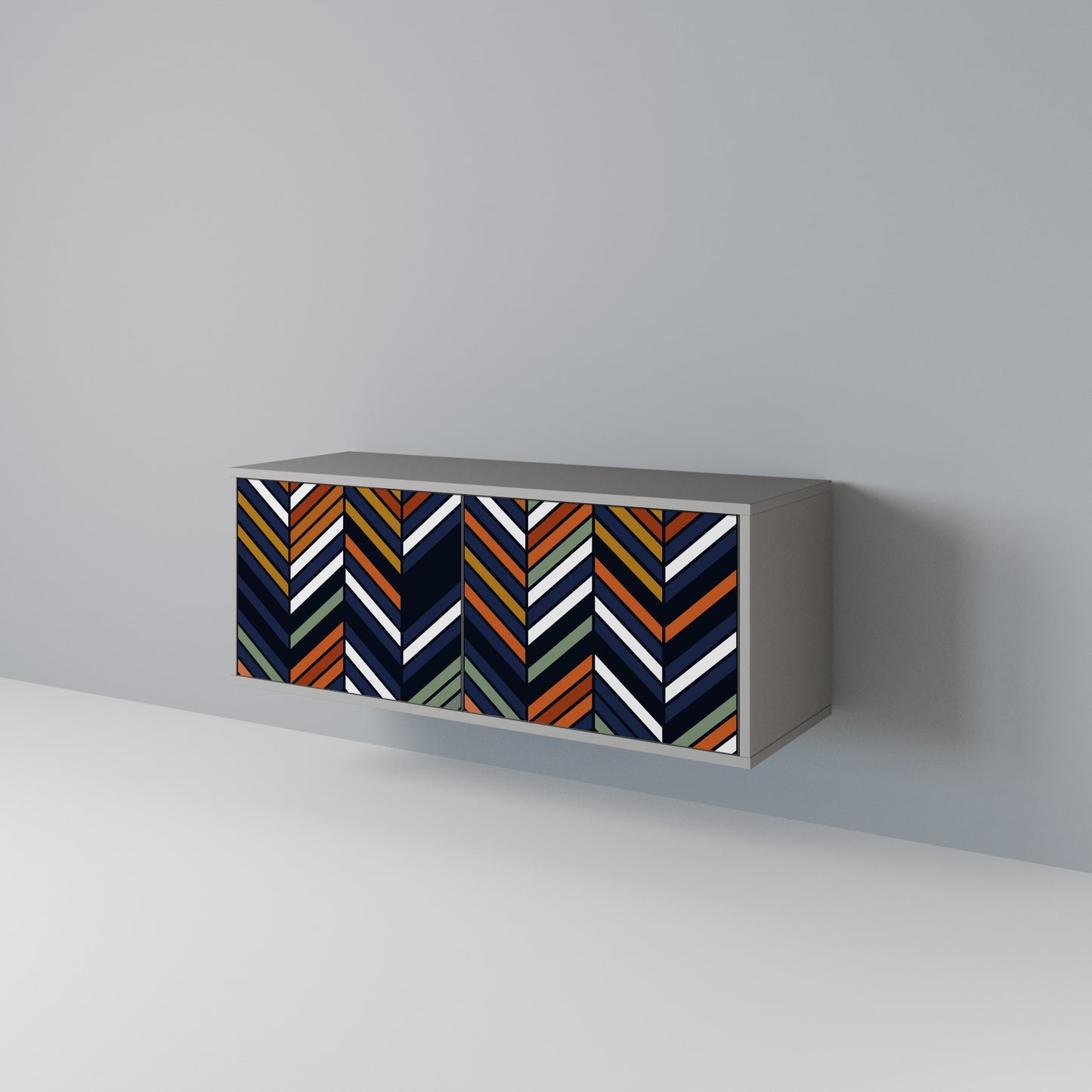 VIBRANT PATCHWORK Kompakt TV-bänk med 2 dörrar