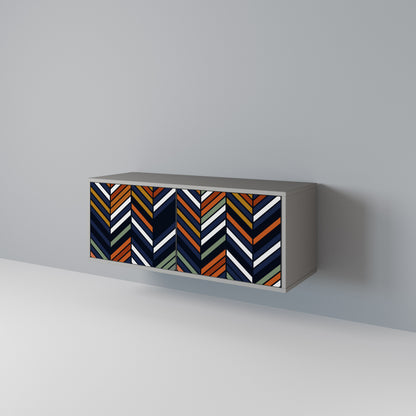 VIBRANT PATCHWORK Kompakt TV-bänk med 2 dörrar