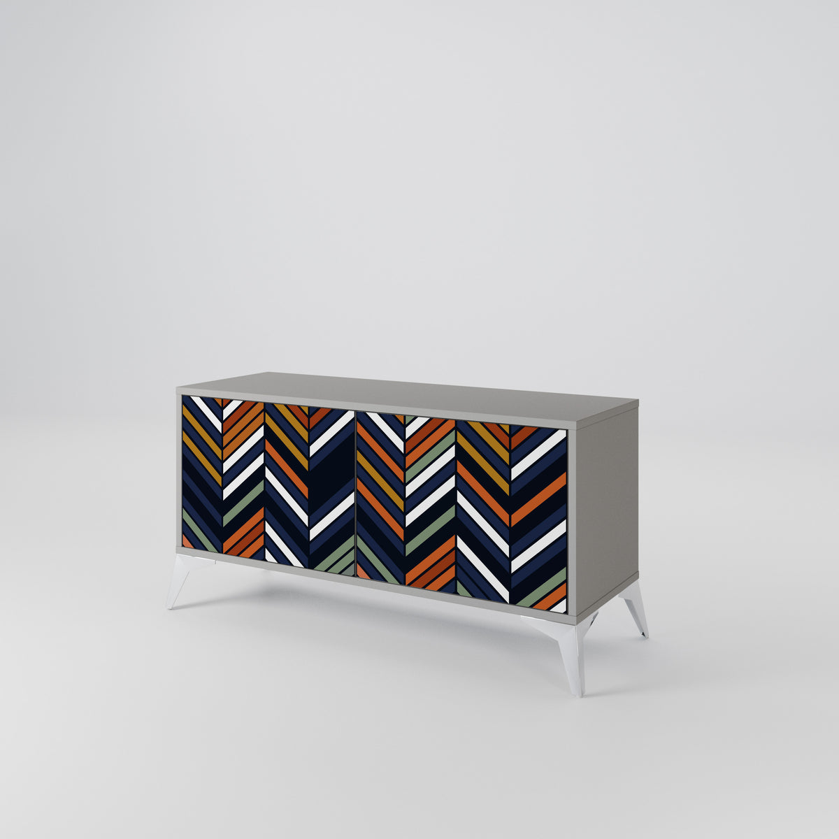 VIBRANT PATCHWORK Kompakt TV-bänk med 2 dörrar