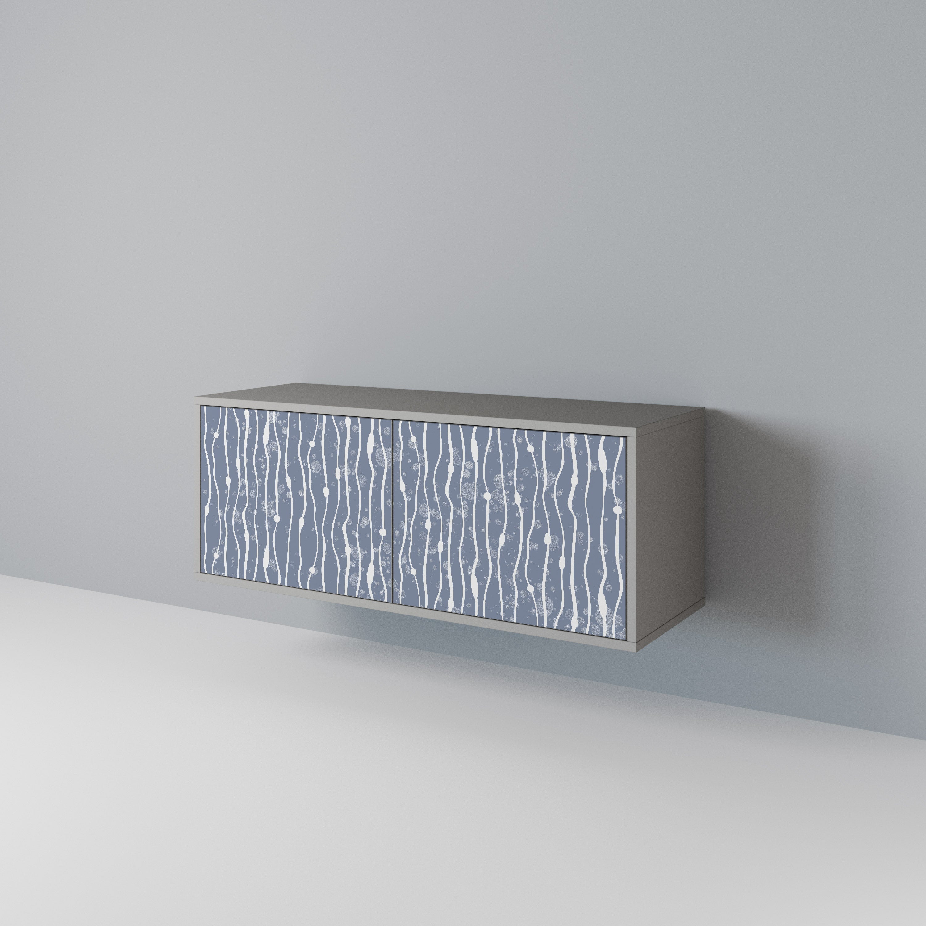 GRAPHITE RAIN Compact 2-Door TV Cabinet