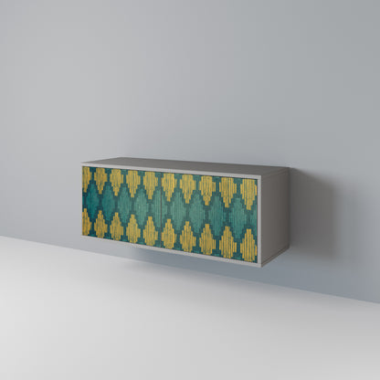 POLYGONS Kompakt TV-bänk med 2 dörrar
