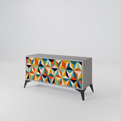TESSELATE TREASURES Kompakt TV-bänk med 2 dörrar