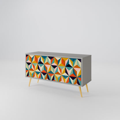 TESSELATE TREASURES Kompakt TV-bänk med 2 dörrar