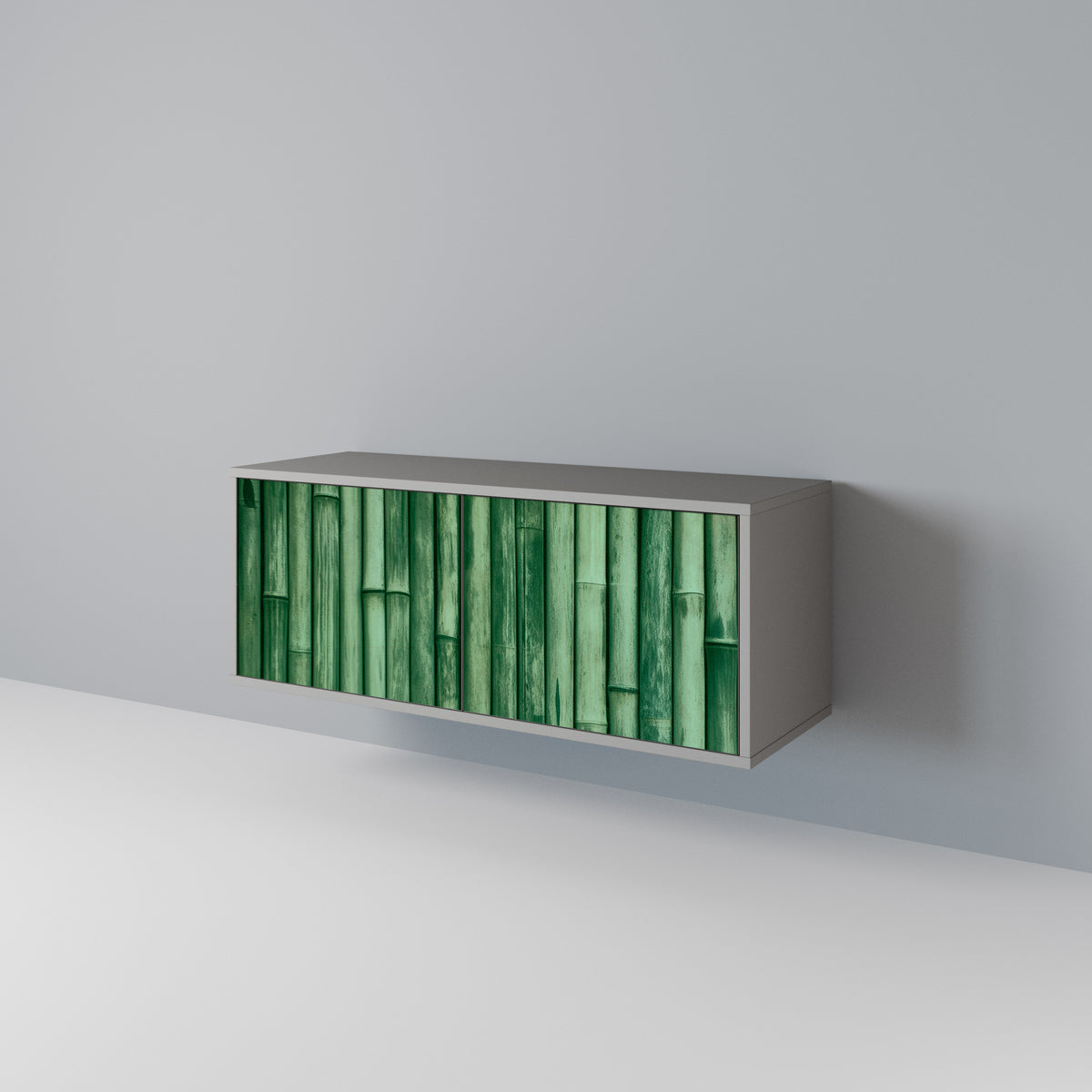 NATURAL GREEN Kompakt TV-bänk med 2 dörrar