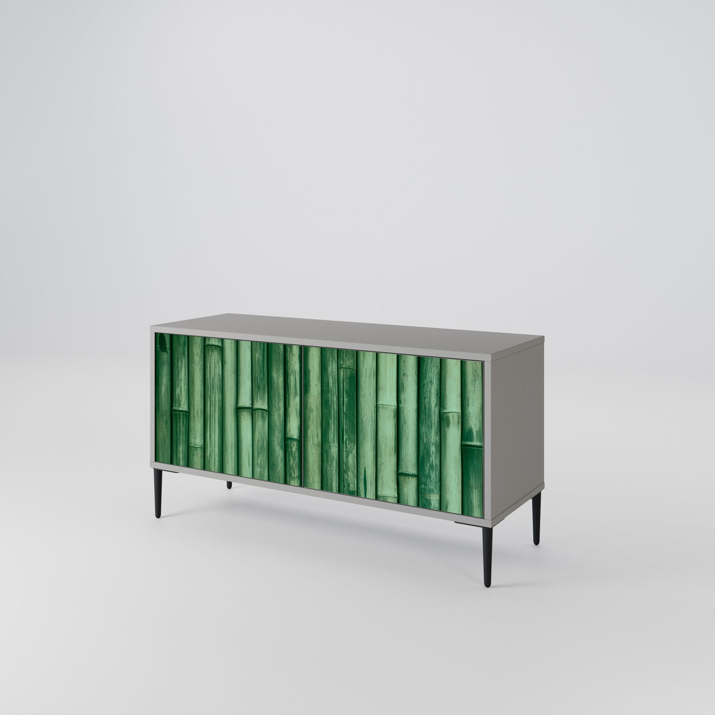 NATURAL GREEN Kompakt TV-bänk med 2 dörrar