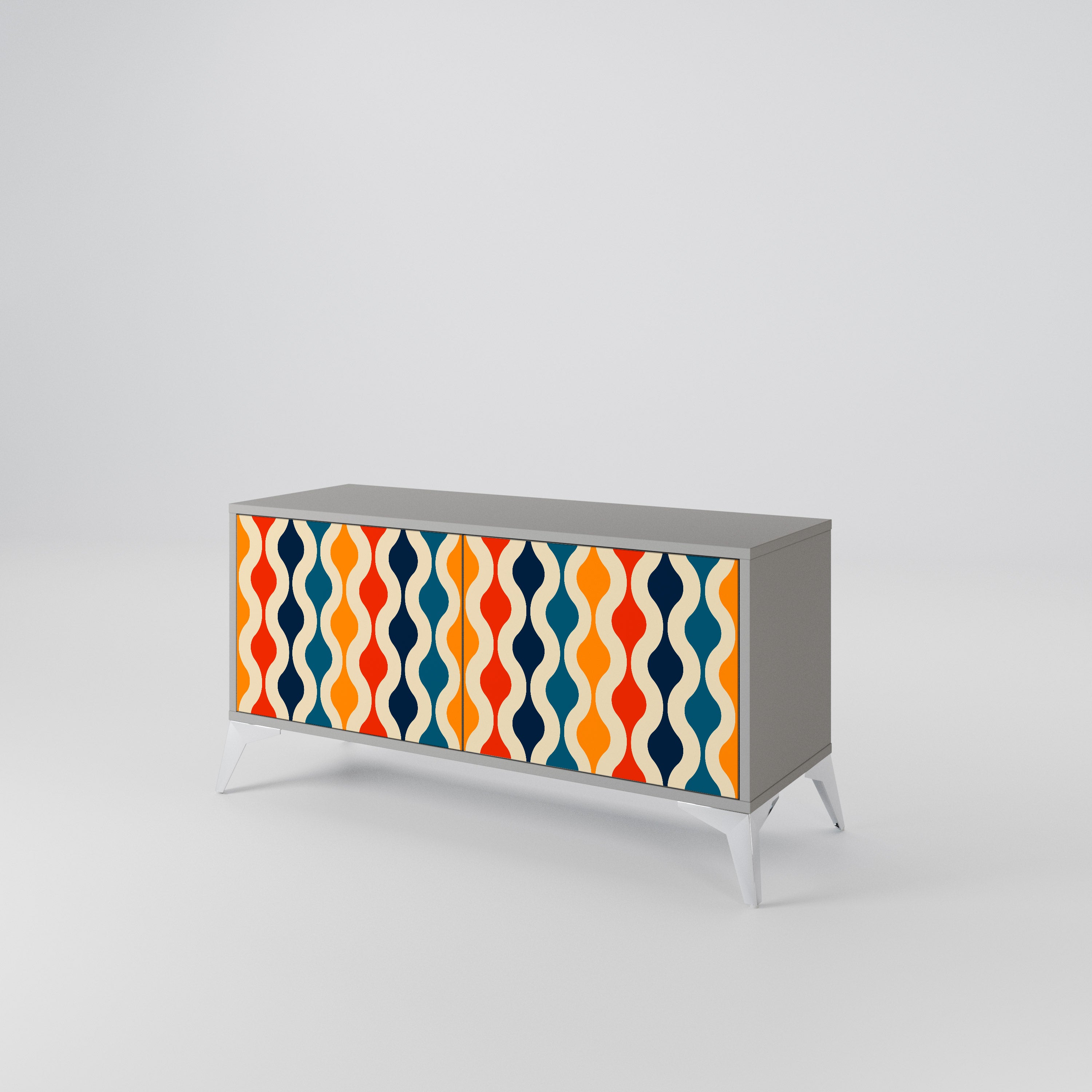 COLORFUL NOSTALGIA Compact 2-Door TV Cabinet