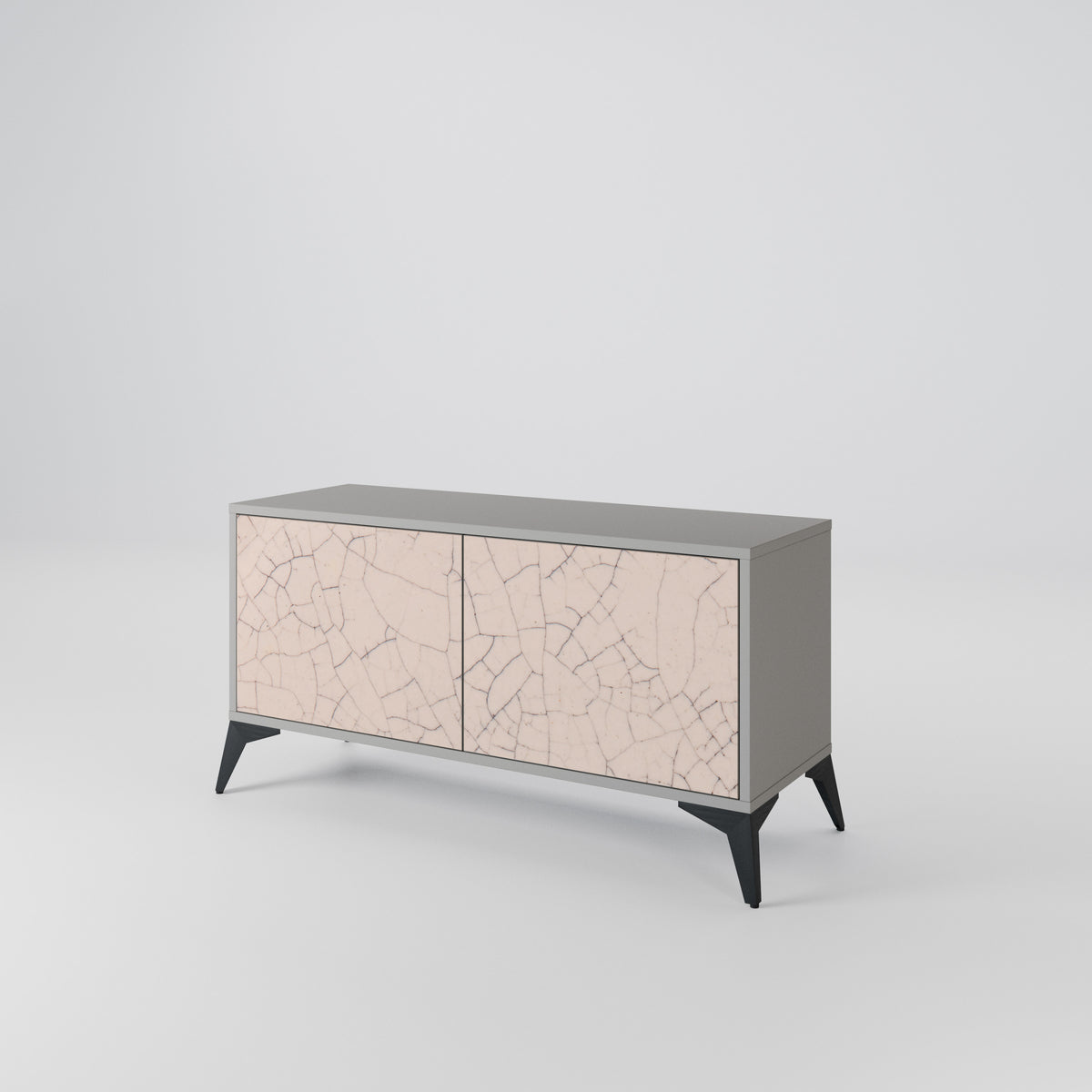 CERAMIC TEXTURE Kompakt TV-bänk med 2 dörrar