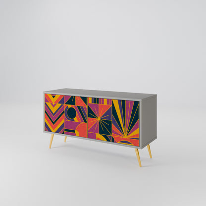 ELECTRIC PATTERNS Kompakt TV-bänk med 2 dörrar