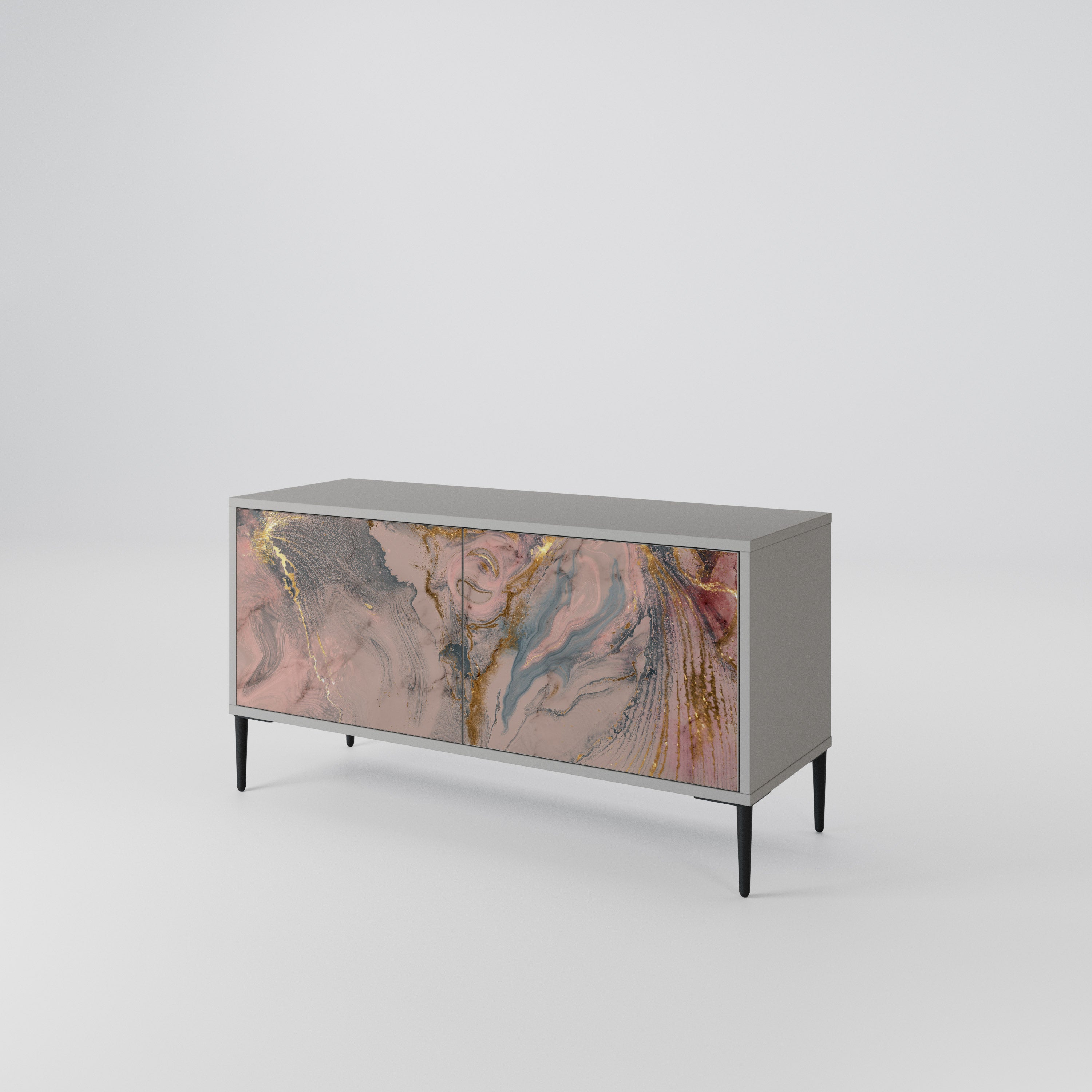 GILDED SWIRLS Compact 2-Door TV Cabinet