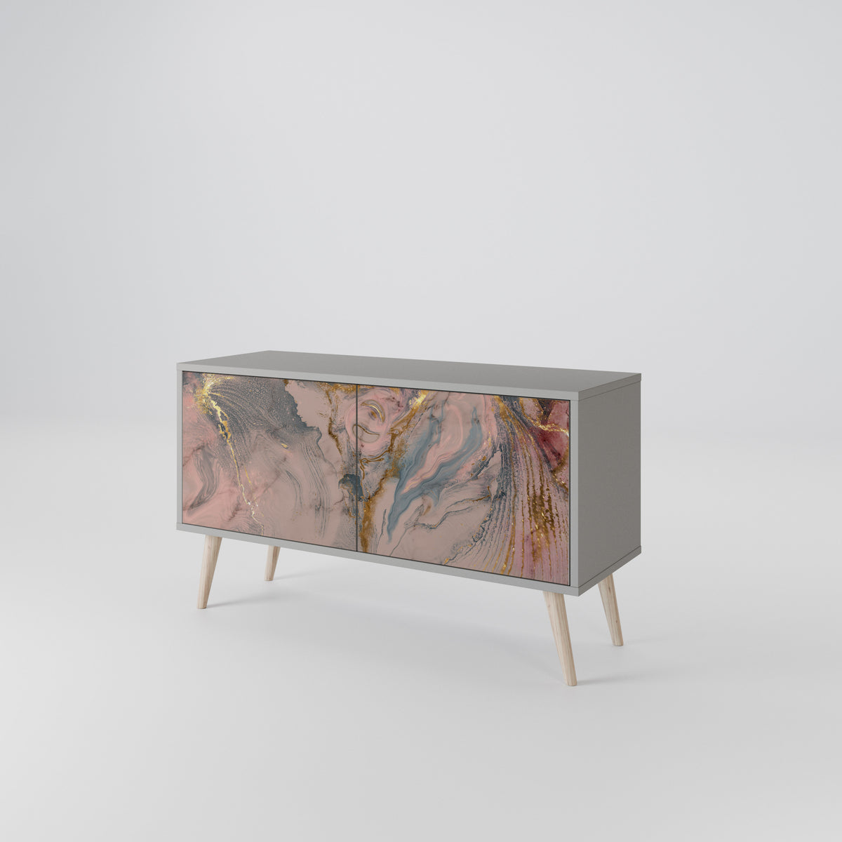 GILDED SWIRLS Compact 2-Door TV Cabinet