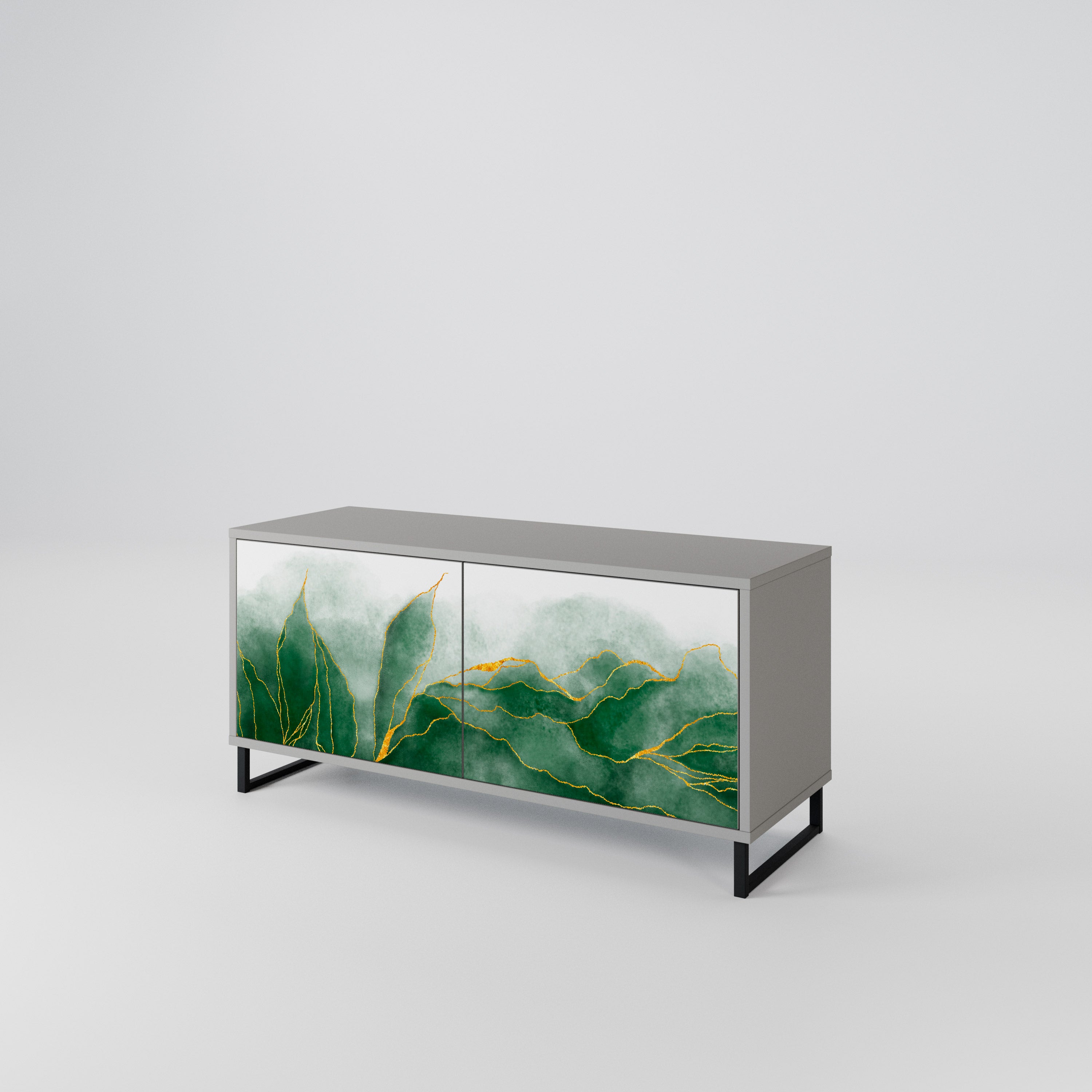 EXPENSIVE NATURE Compact 2-Door TV Cabinet