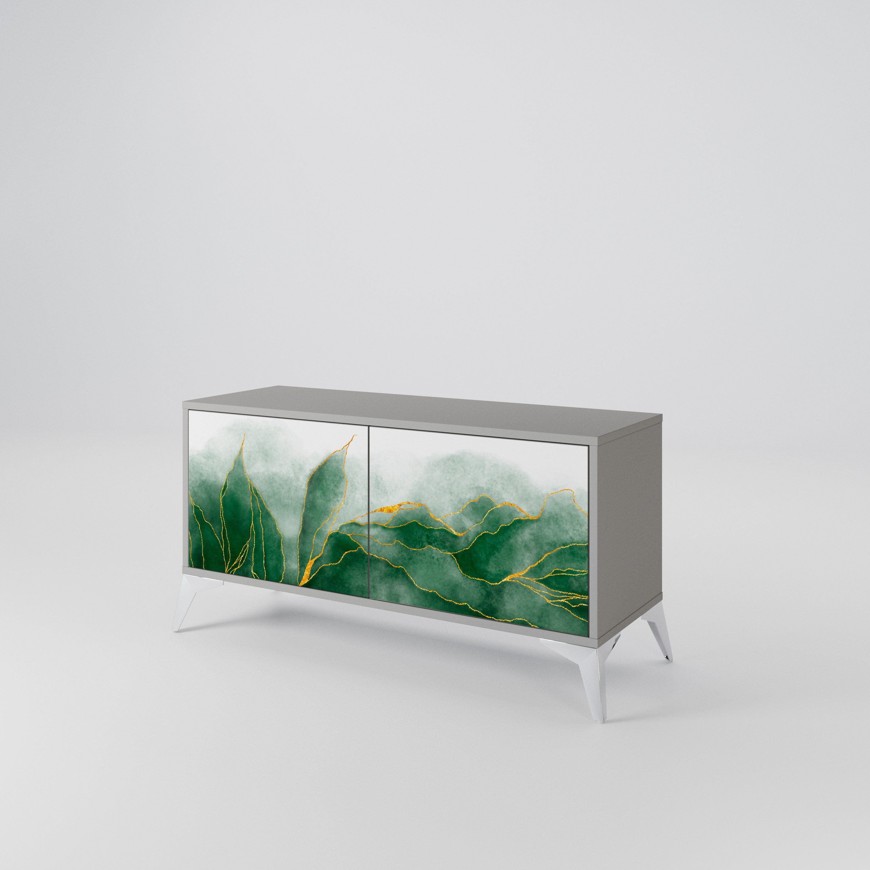 EXPENSIVE NATURE Compact 2-Door TV Cabinet