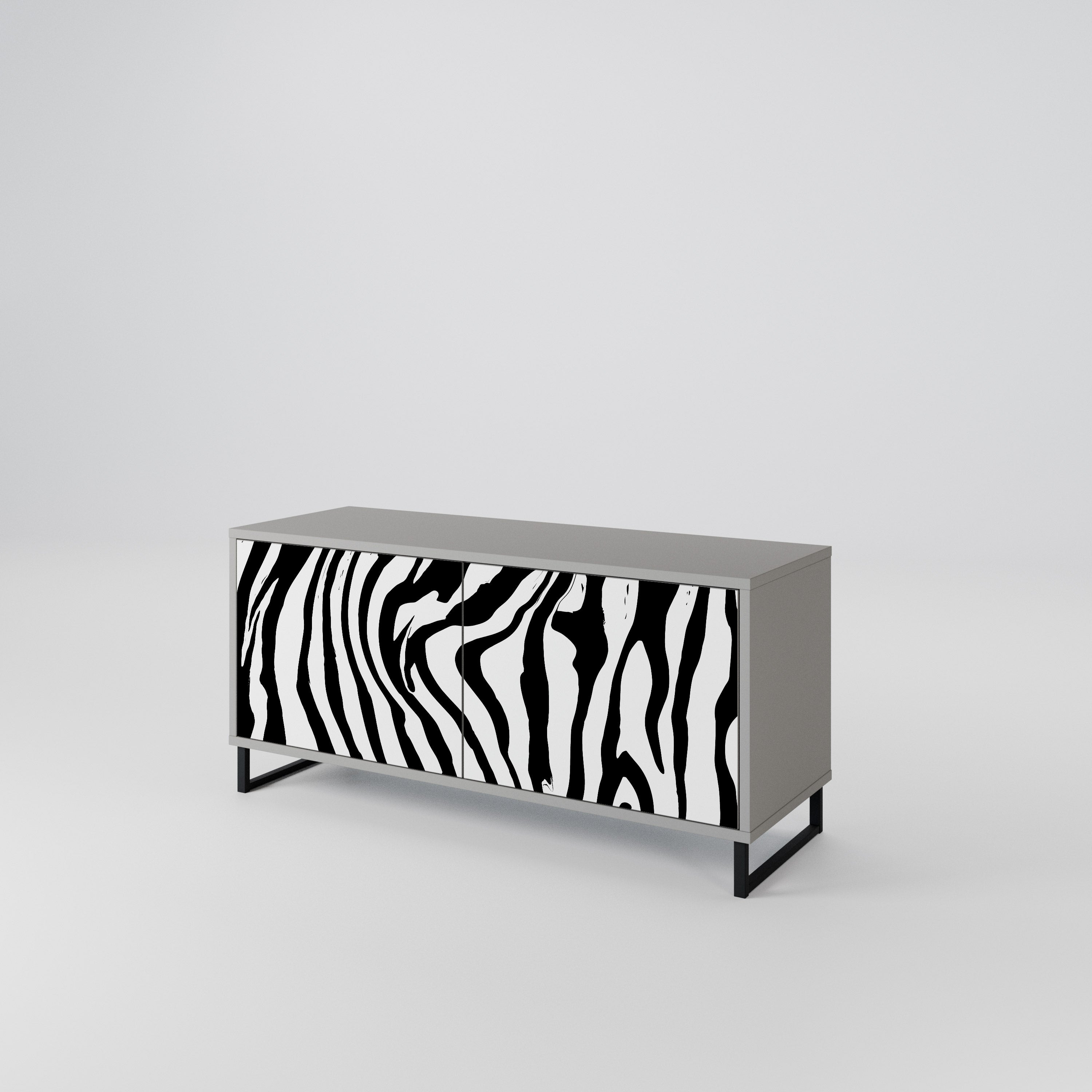 SPLENDID ZEBRA Compact 2-Door TV Cabinet