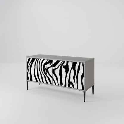 SPLENDID ZEBRA Kompakt TV-bänk med 2 dörrar