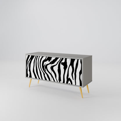 SPLENDID ZEBRA Kompakt TV-bänk med 2 dörrar