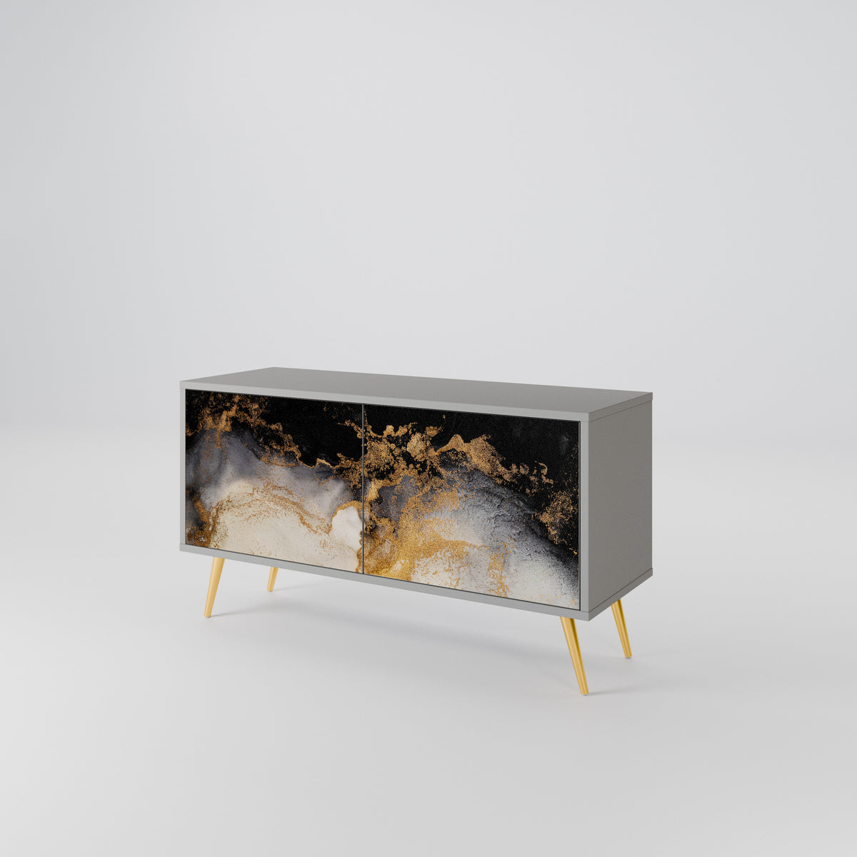 MARBLE OF TOMMORROW Kompakt TV-bänk med 2 dörrar