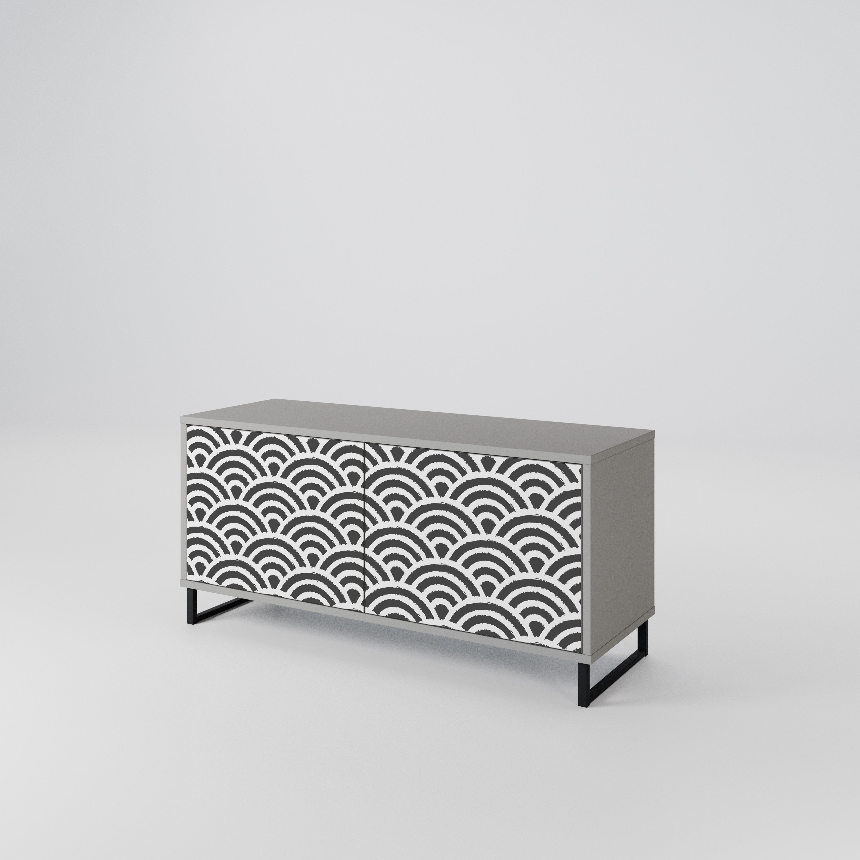 GLOOMY HOST Compact 2-Door TV Cabinet