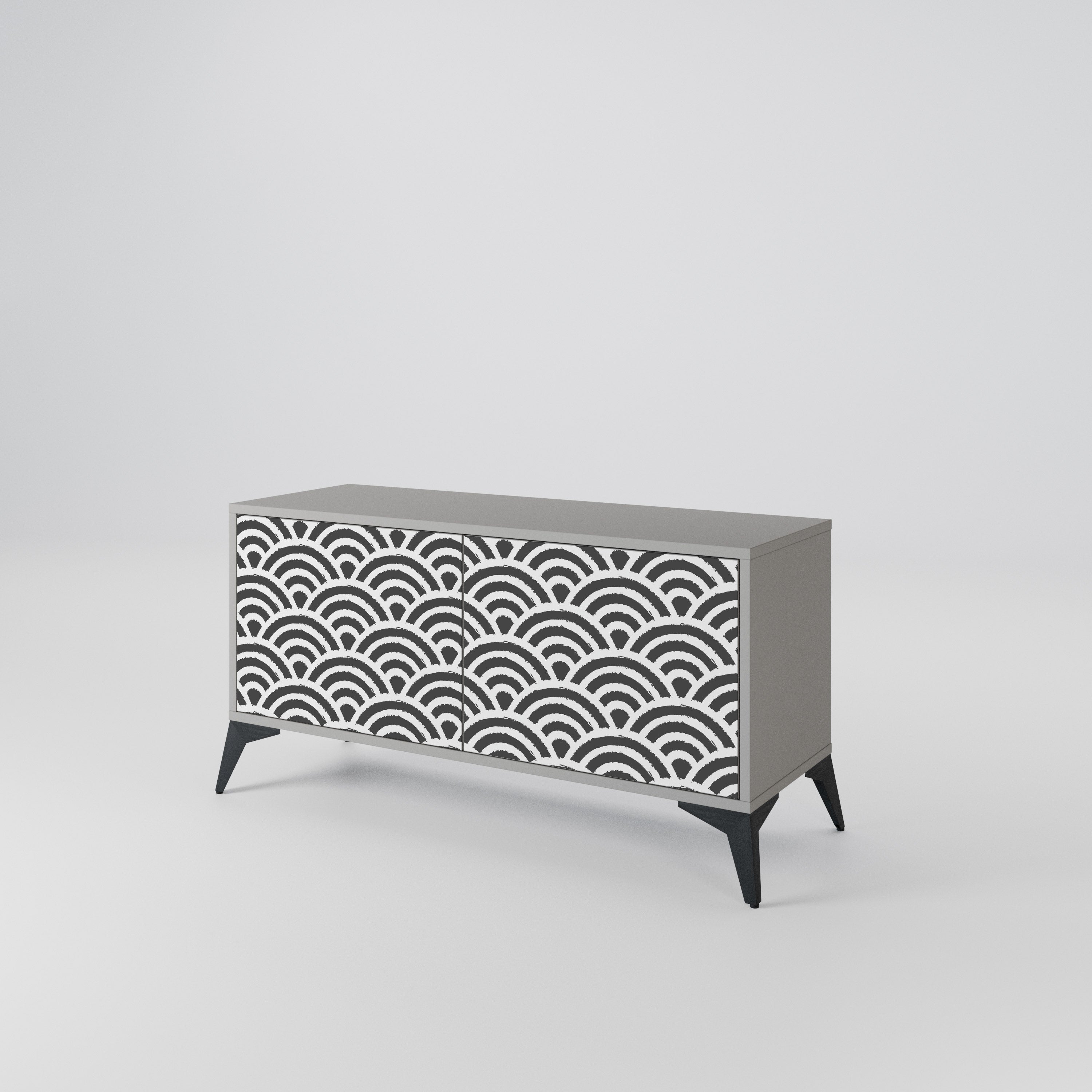 GLOOMY HOST Compact 2-Door TV Cabinet