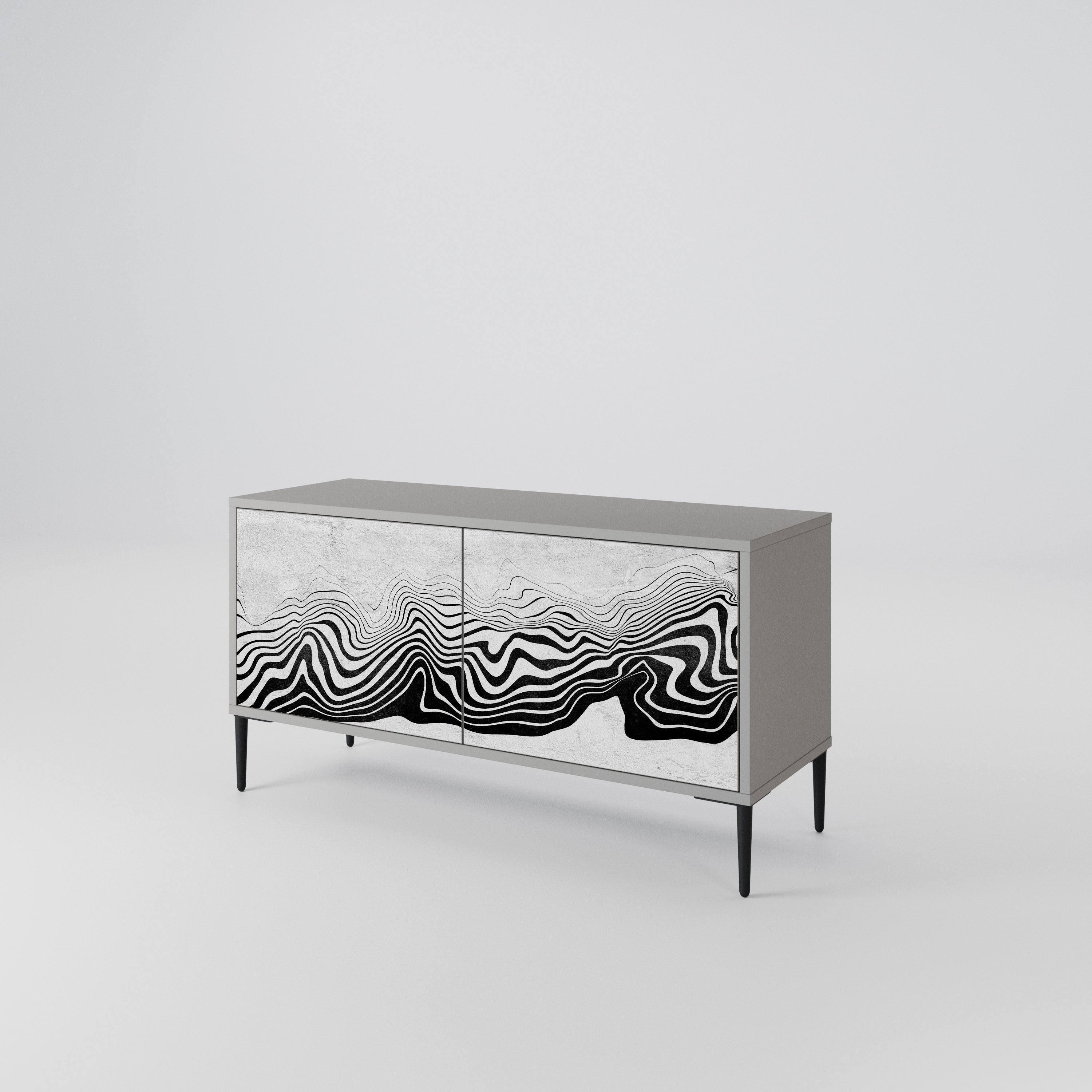 MONOCHROME MIRAGE Compact 2-Door TV Cabinet