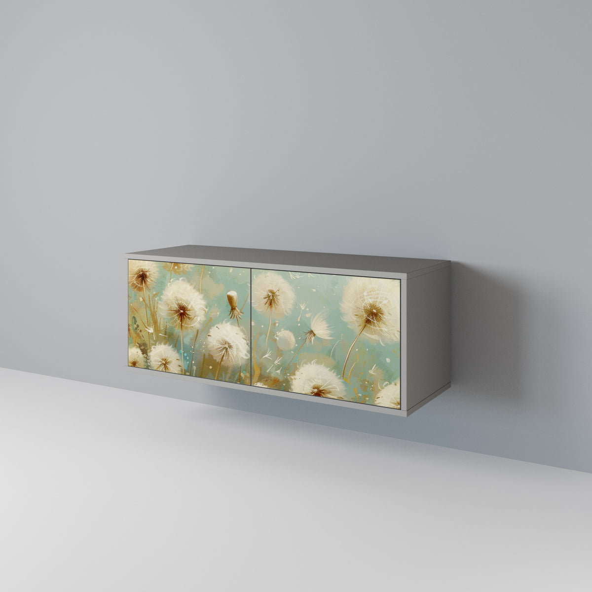 DREAMY MEADOW Kompakt TV-bänk med 2 dörrar