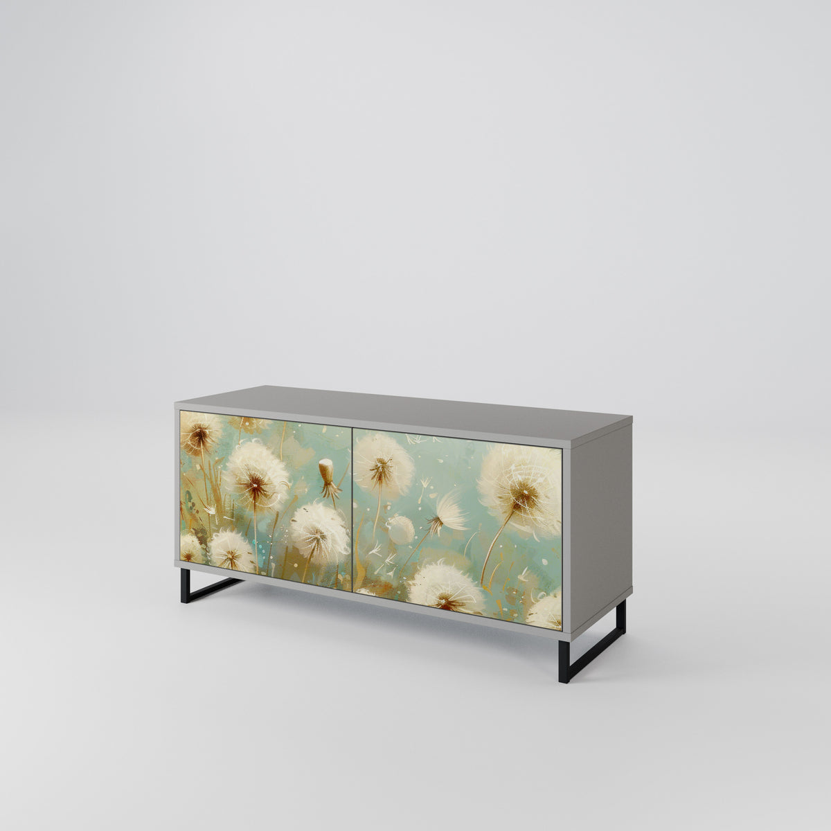DREAMY MEADOW Kompakt TV-bänk med 2 dörrar