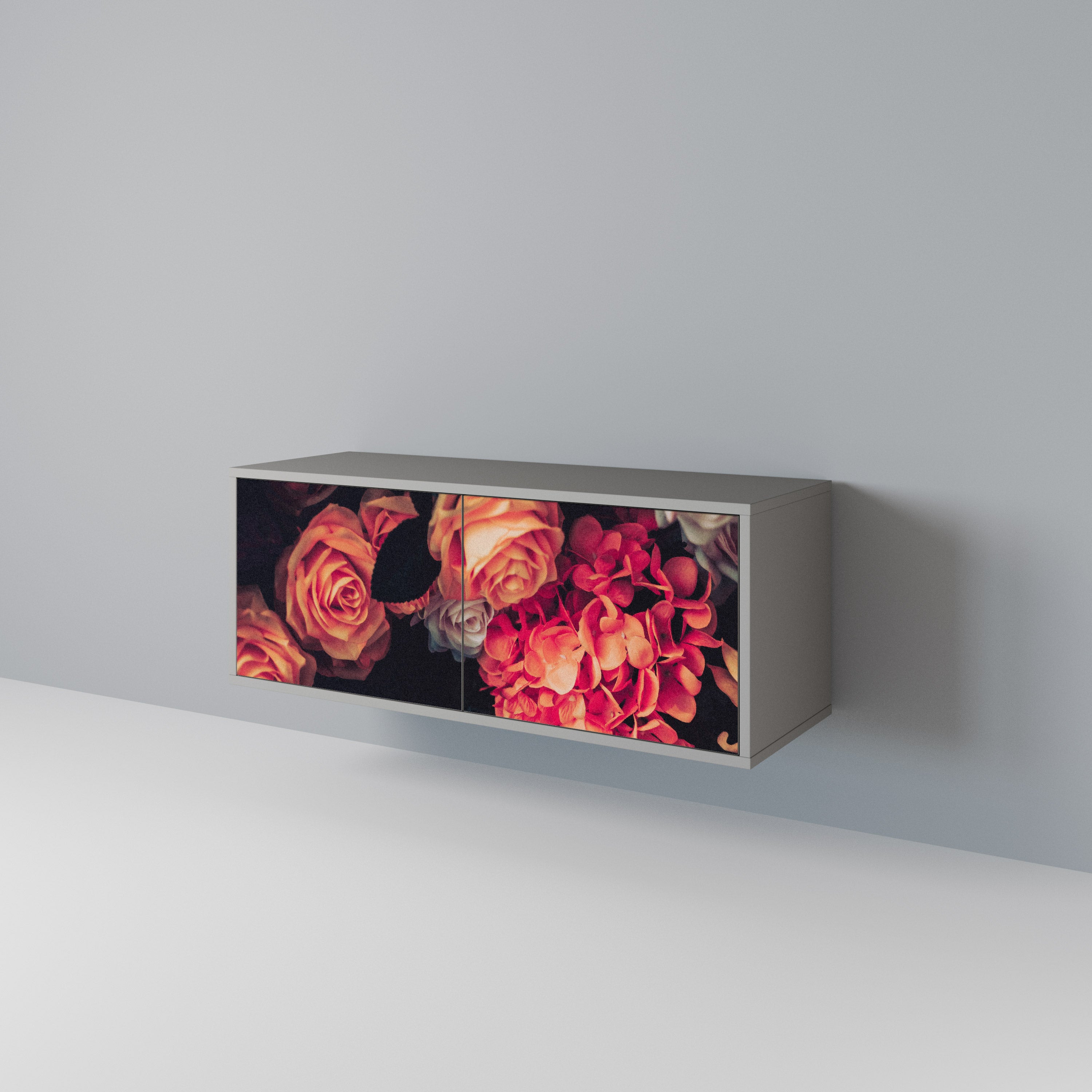 NEVERENDING BLOOM Compact 2-Door TV Cabinet