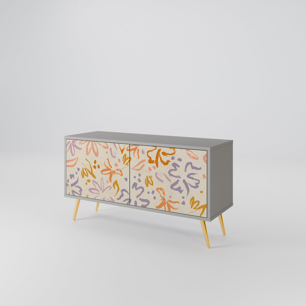 SPRING WHIMSY Kompakt TV-bänk med 2 dörrar
