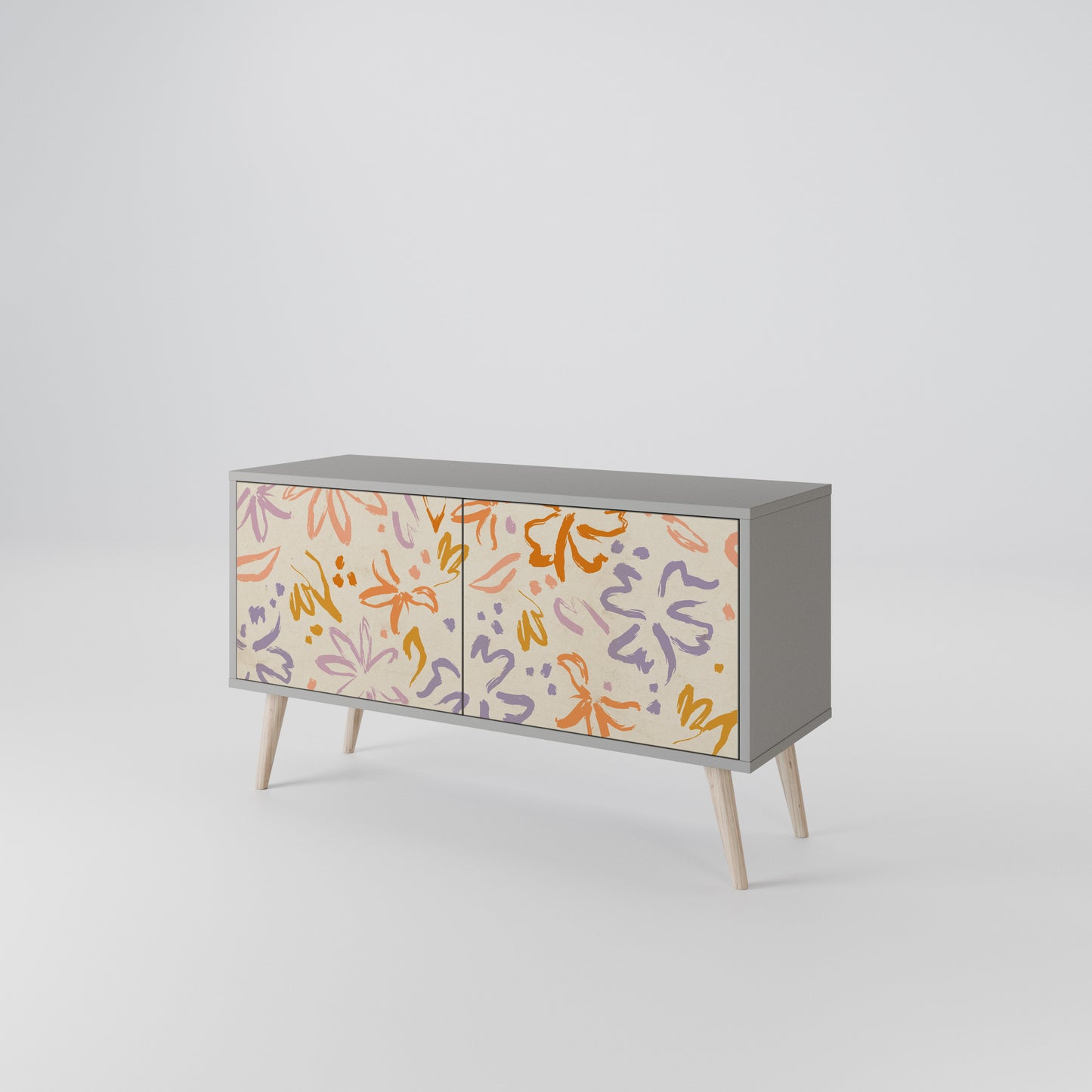 SPRING WHIMSY Kompakt TV-bänk med 2 dörrar