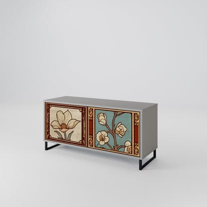 TIMELESS FLORA Kompakt TV-bänk med 2 dörrar