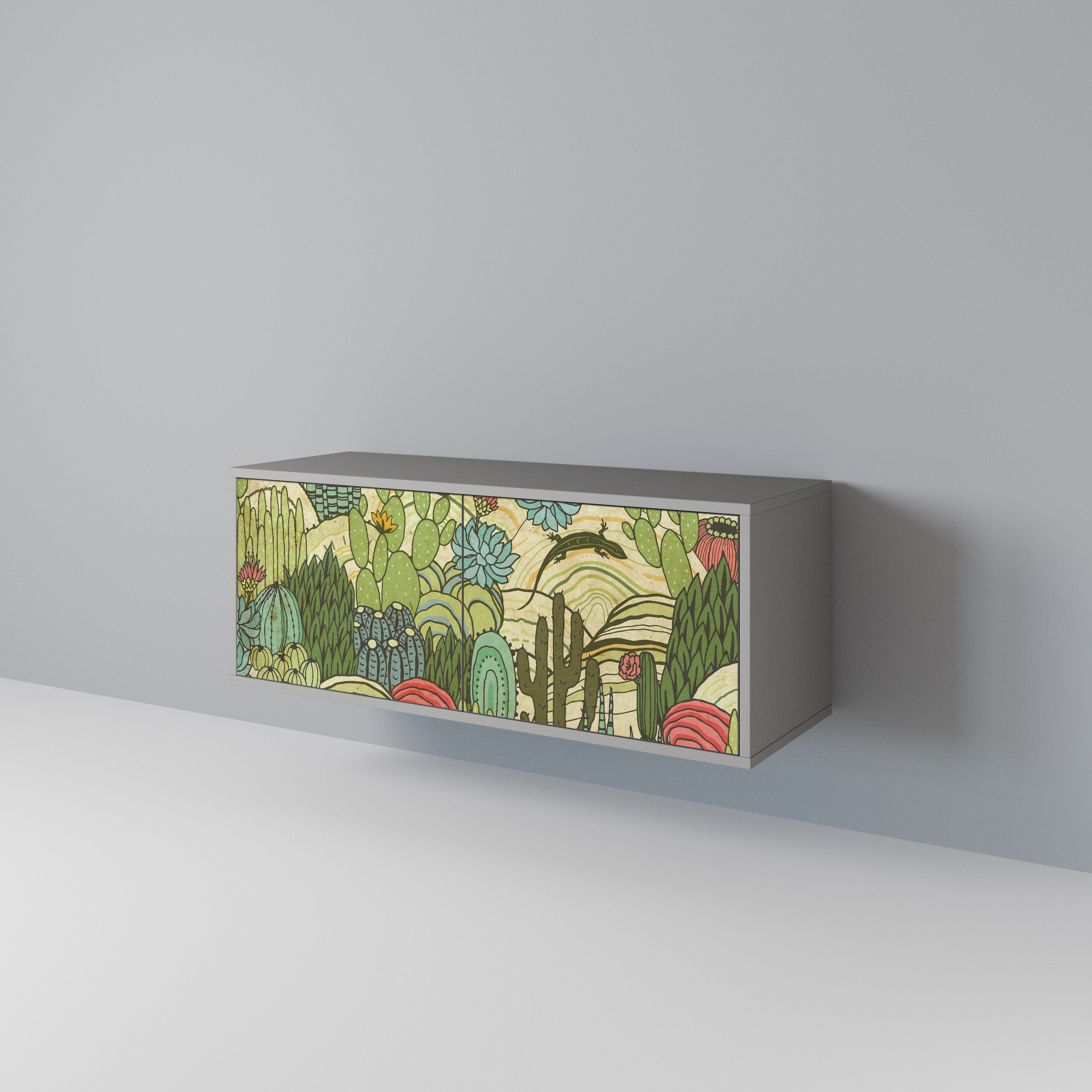 SUCCULENTS KALEIDOSCOPE Kompakt TV-bänk med 2 dörrar