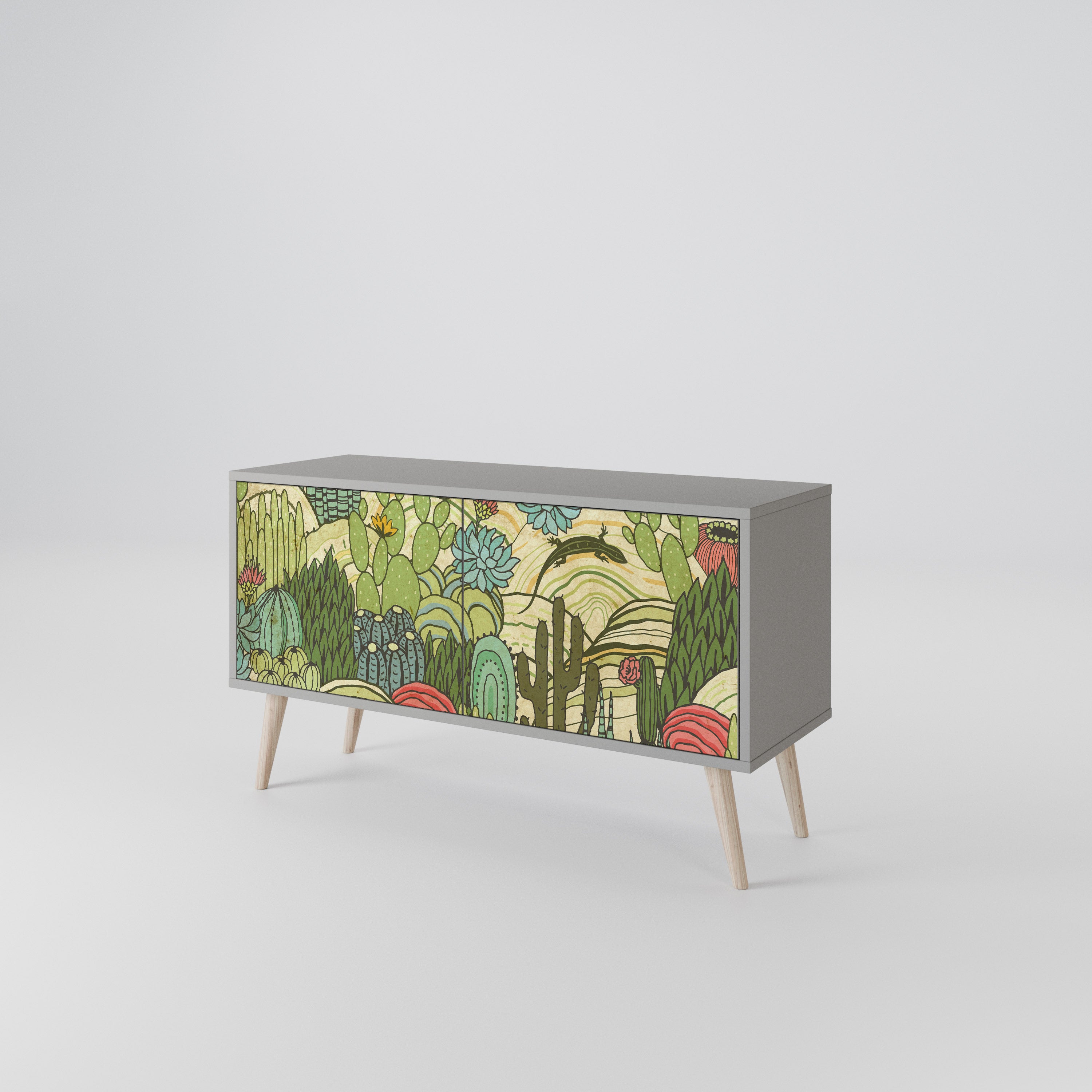 SUCCULENTS KALEIDOSCOPE Kompakt TV-bänk med 2 dörrar