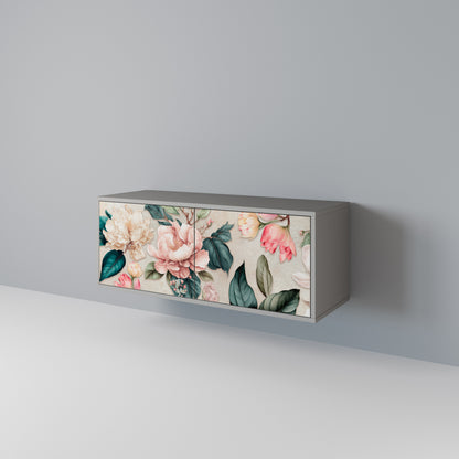 FLORAL GRACE Kompakt TV-bänk med 2 dörrar