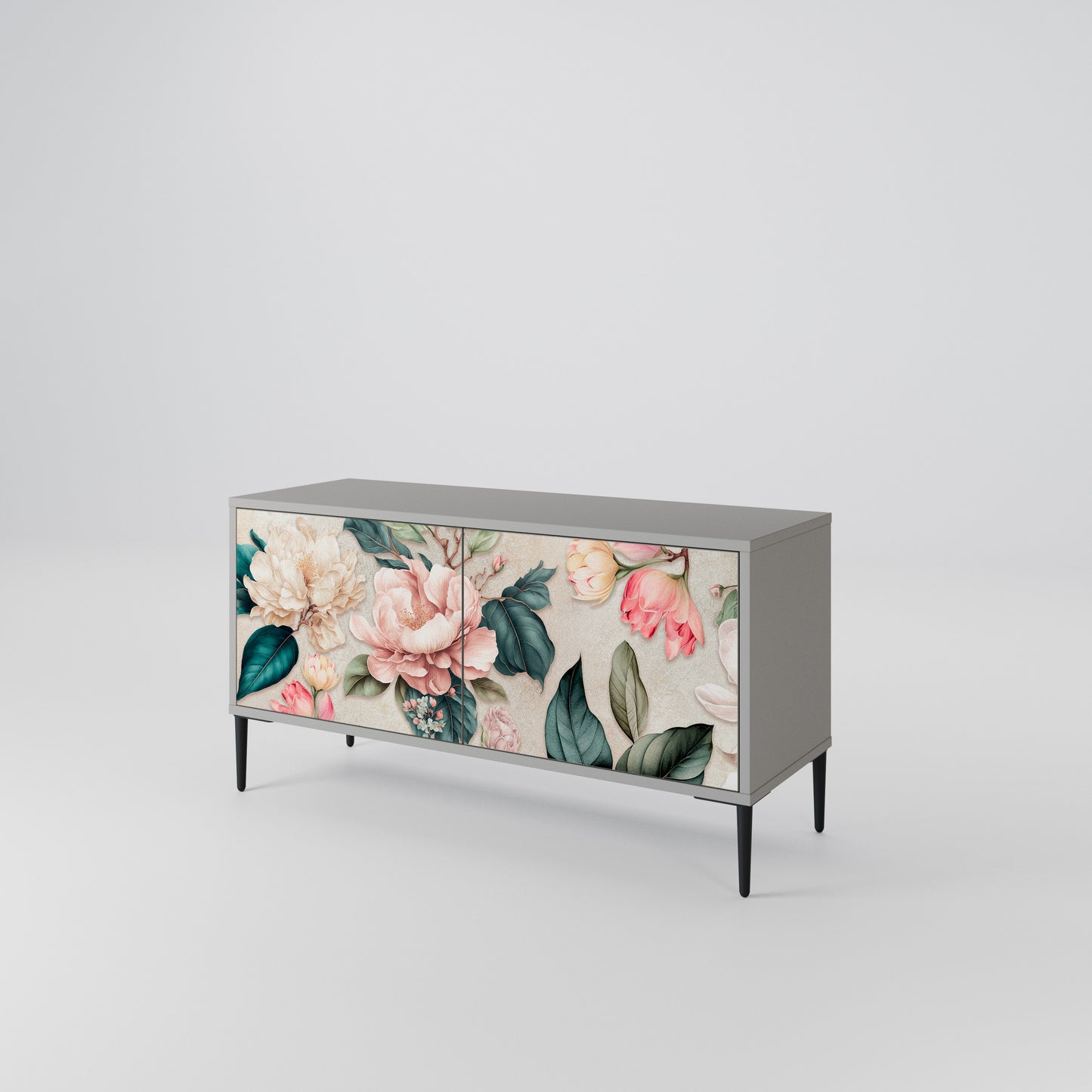 FLORAL GRACE Kompakt TV-bänk med 2 dörrar
