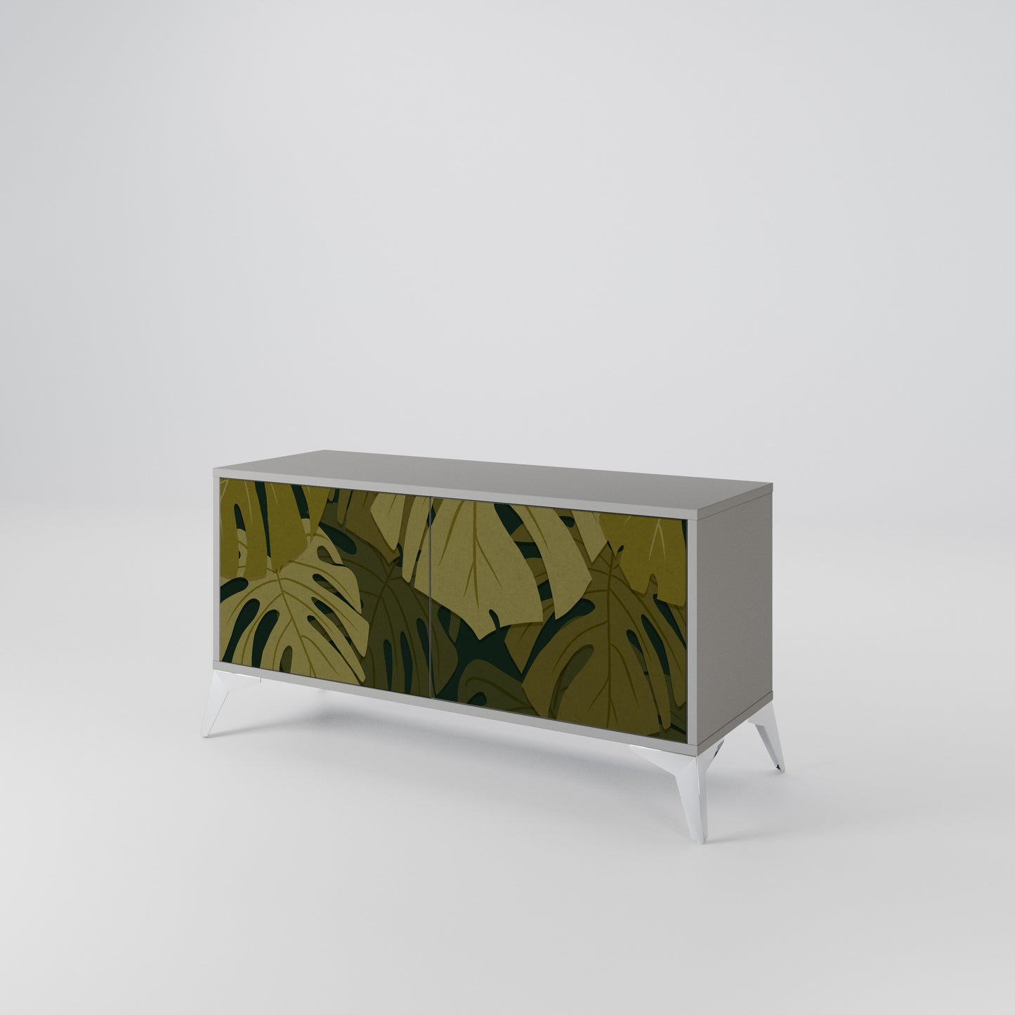 TROPICAL BEAUTY Kompakt TV-bänk med 2 dörrar