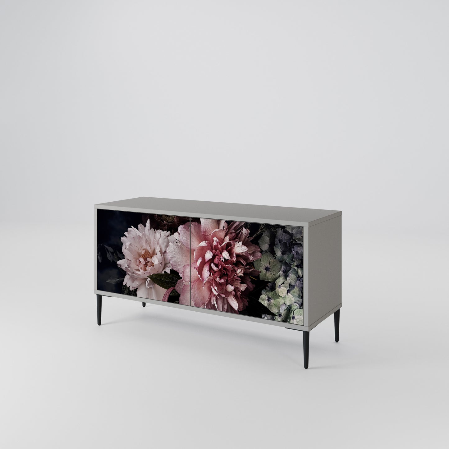 PURE BLOSSOM Kompakt TV-bänk med 2 dörrar
