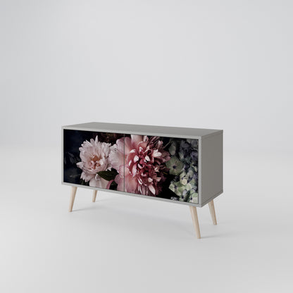 PURE BLOSSOM Kompakt TV-bänk med 2 dörrar