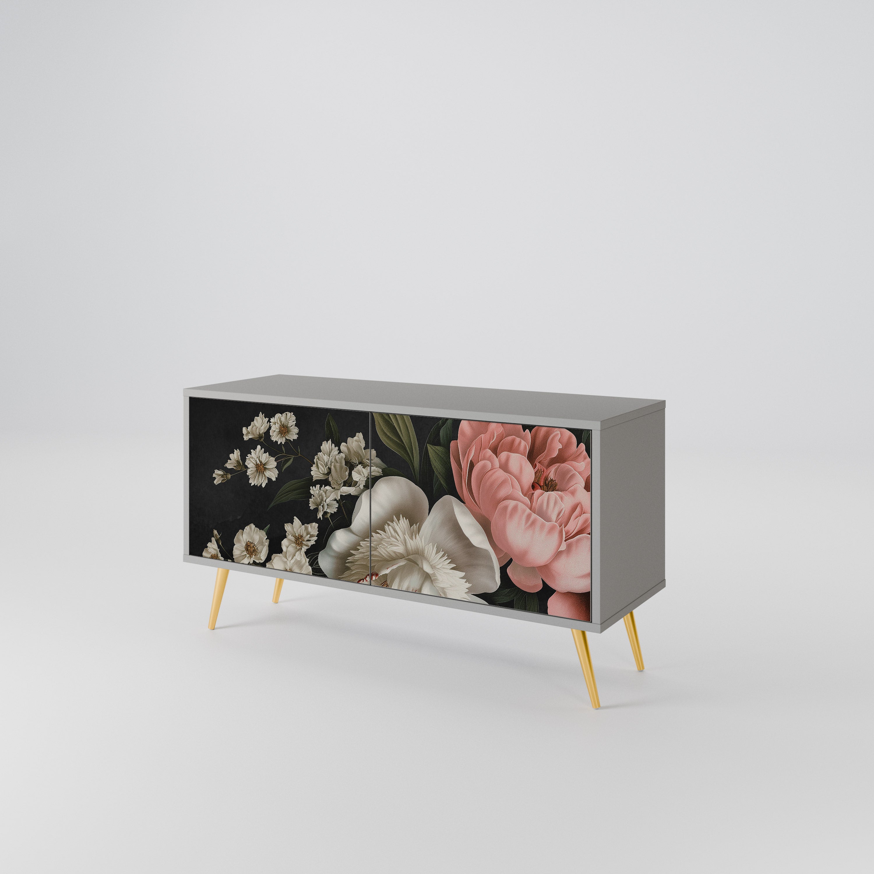LUSH ELEGANCE Kompakt TV-bänk med 2 dörrar