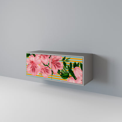 FRAGILE BEAUTY Kompakt TV-bänk med 2 dörrar