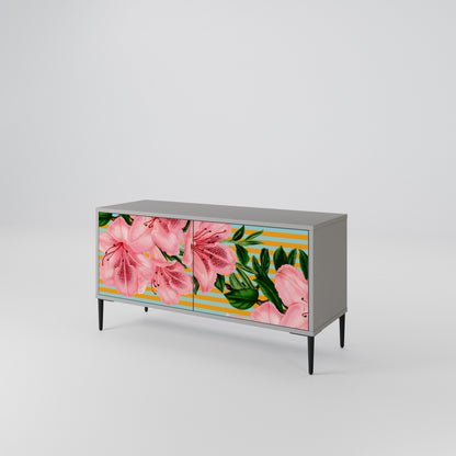 FRAGILE BEAUTY Kompakt TV-bänk med 2 dörrar