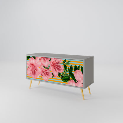 FRAGILE BEAUTY Kompakt TV-bänk med 2 dörrar