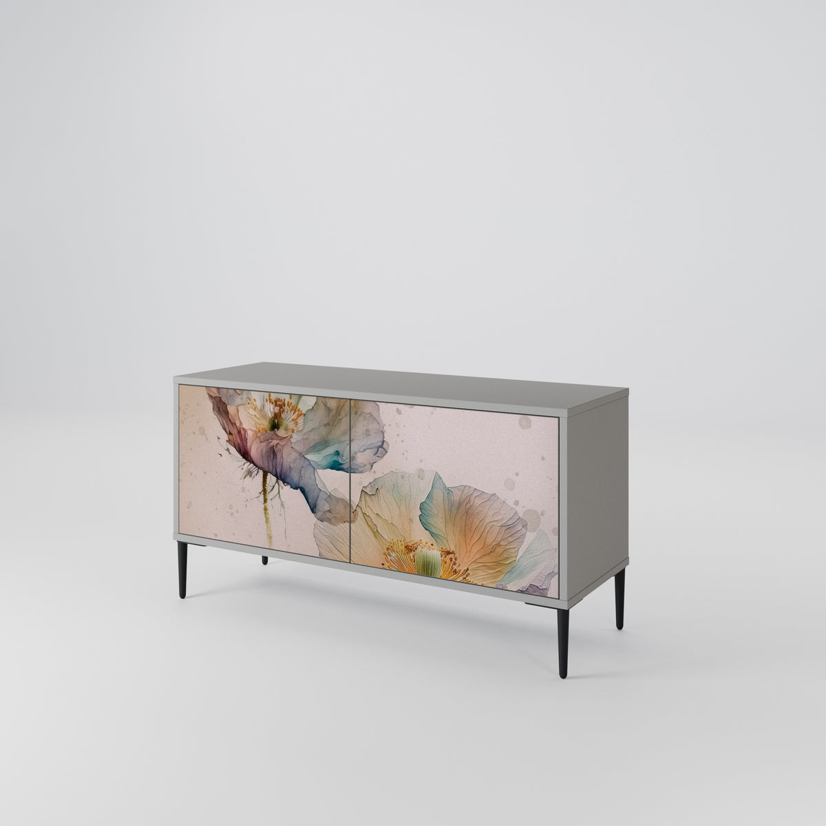 SOFTEN POPPY Compact 2-Door TV Cabinet