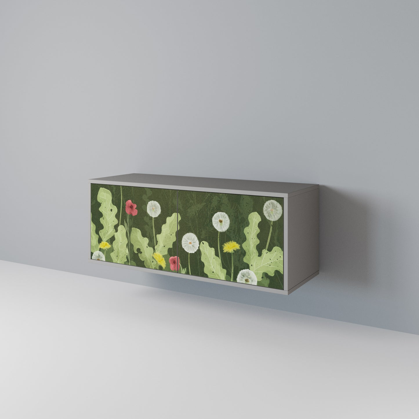 DANDELION AMUSE Kompakt TV-bänk med 2 dörrar