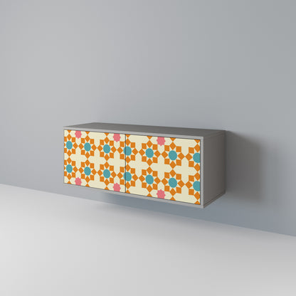 FLORAL DECOR Kompakt TV-bänk med 2 dörrar