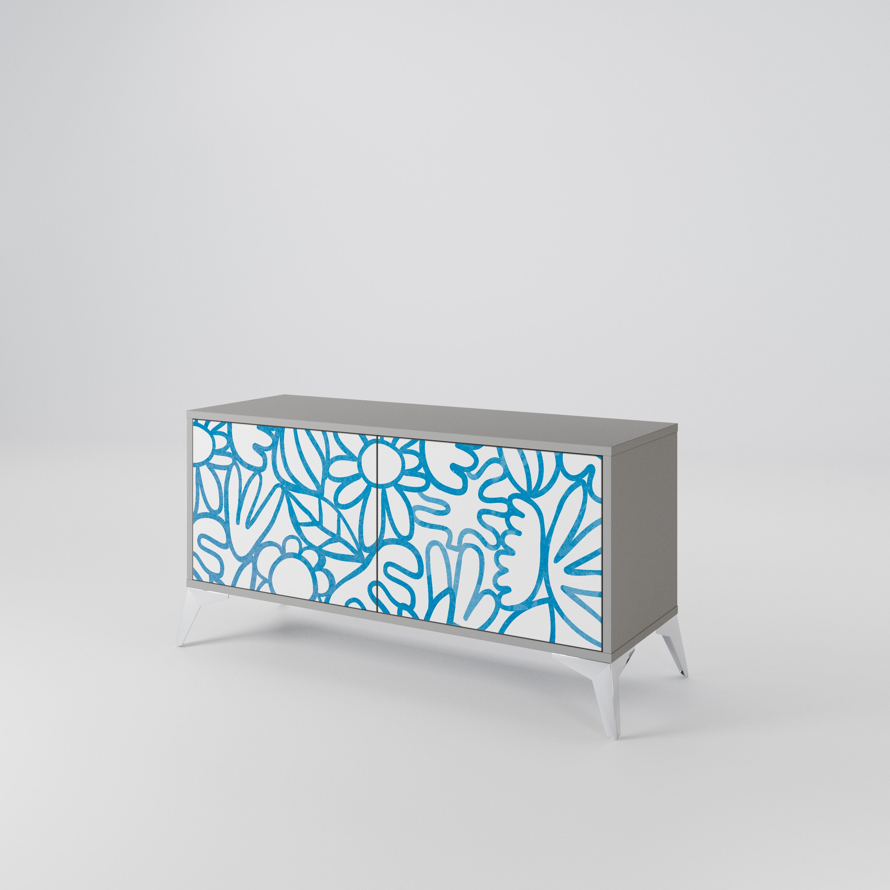 BLOOMY MORNING Kompakt TV-skåp med 2 dörrar