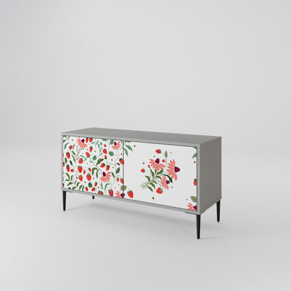 FLOWERS AND STRAWBERRIES Kompakt TV-bänk med 2 dörrar