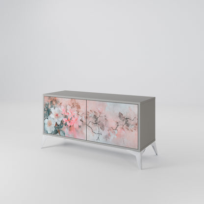 CHERRY BLOSSOM Kompakt TV-bänk med 2 dörrar